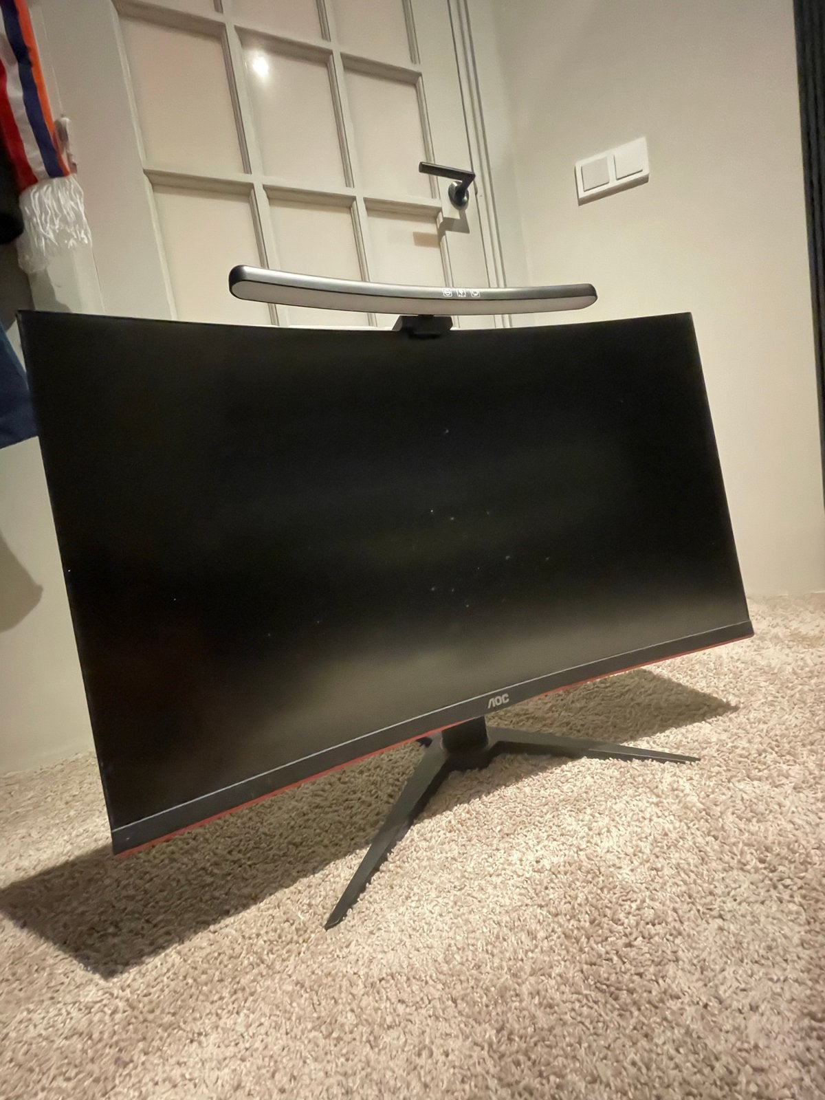AOC 32 inch 240Hz monitor met bureaulamp, Computers en Software, Monitoren, Gaming, Curved, Full HD, Ophalen of Verzenden