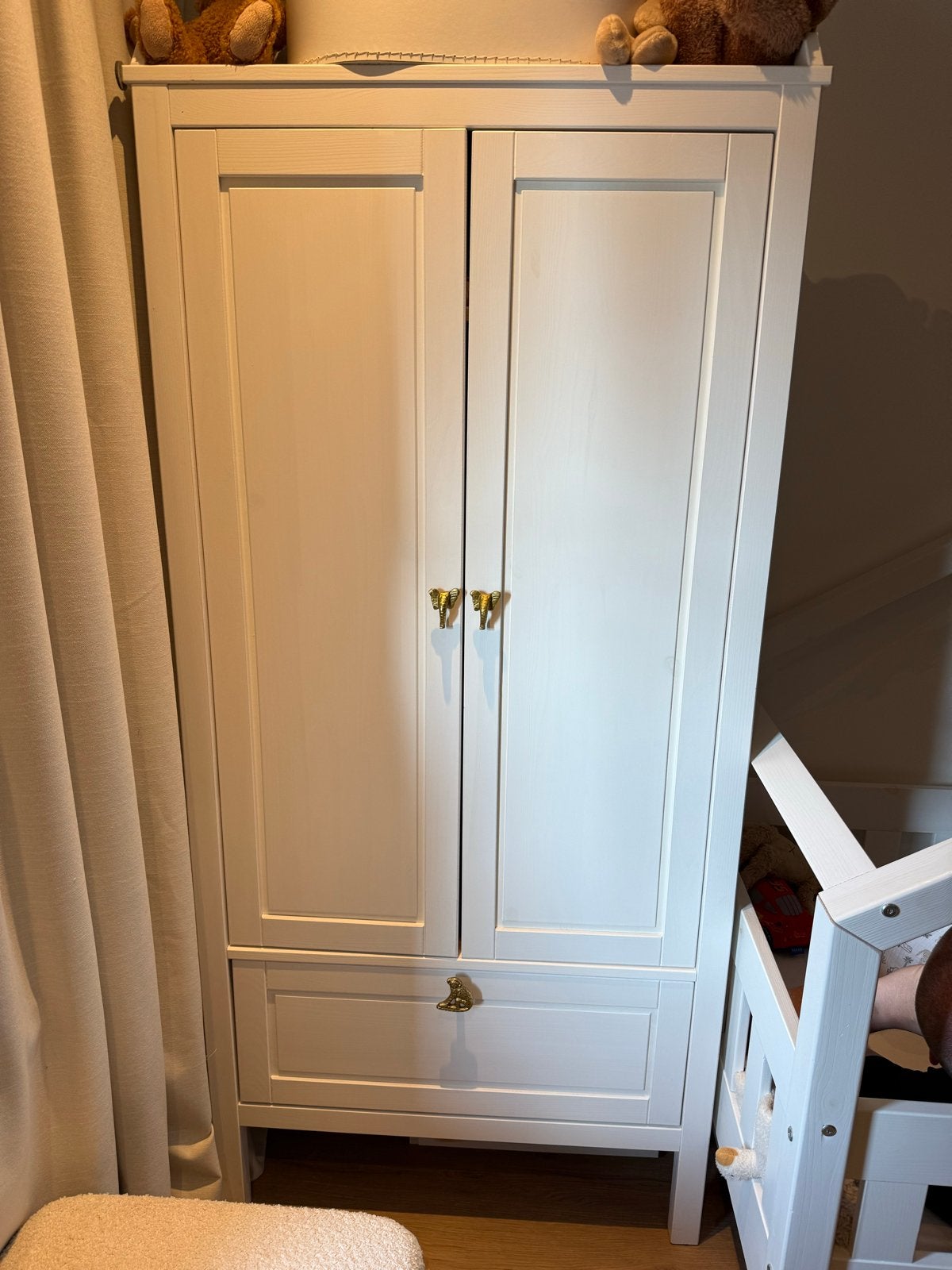 IKEA SUNDVIK Kledingkast Wit - 80x50x171 cm, Ophalen, 50 tot 100 cm, Zo goed als nieuw, Met lade(s)