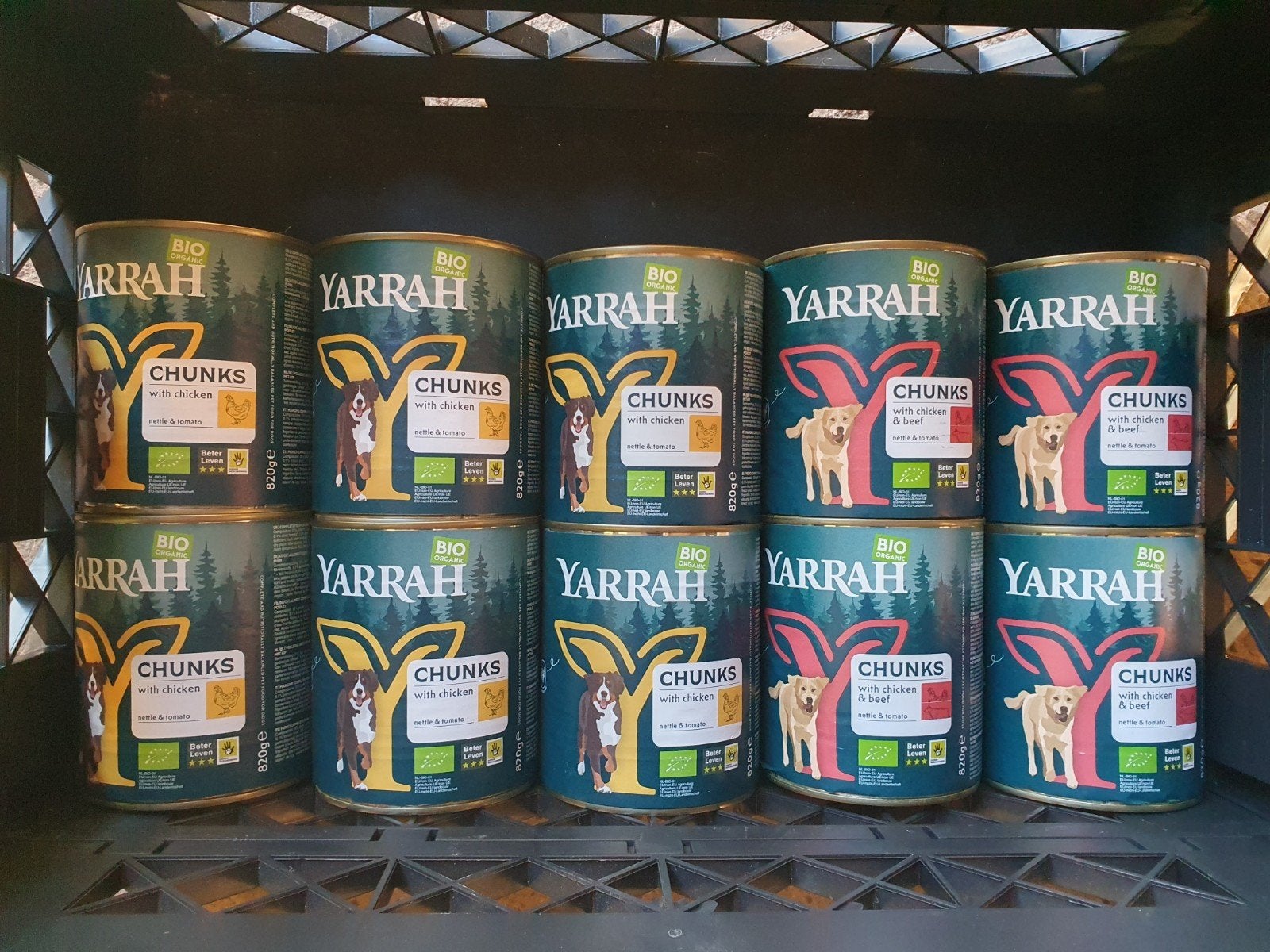 Yarrah chunks 820 gram 10 blikken biologisch hondenvoer, Dieren en Toebehoren, Dierenvoeding, Ophalen, Hond