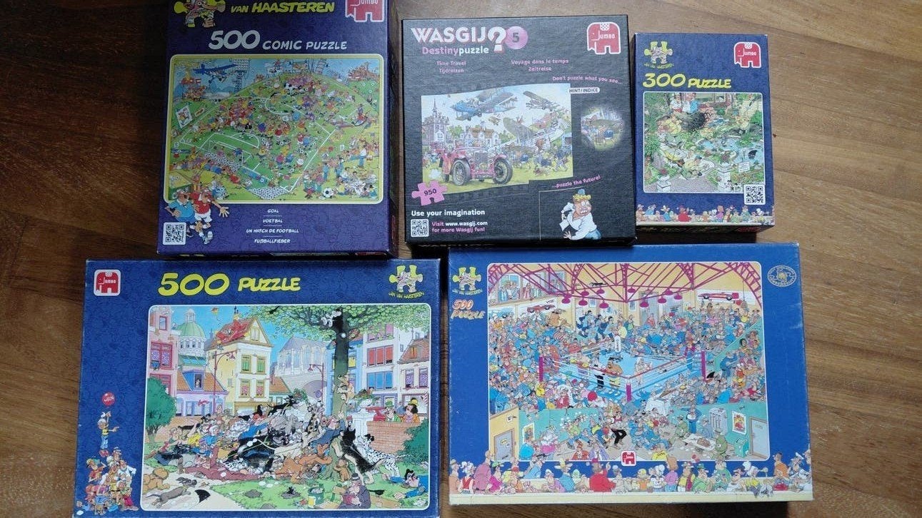 5 puzzels, Ophalen of Verzenden, 500 t/m 1500 stukjes, Gebruikt