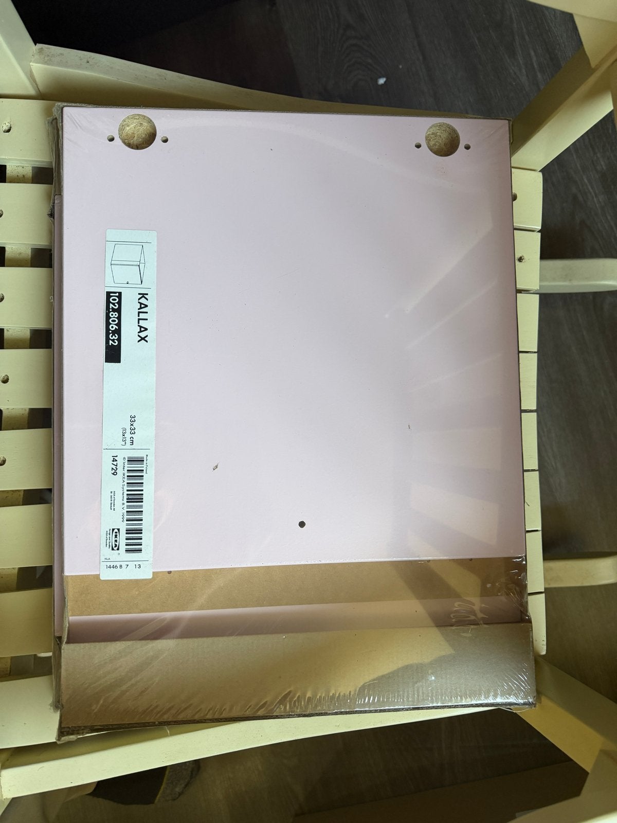 IKEA Kallax Inzet Deurtje Licht Roze 33x33cm (Nieuw), Ophalen, Nieuw