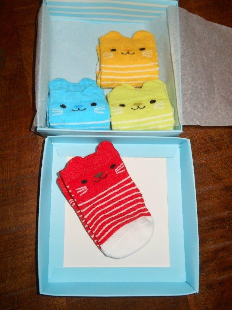 4 Paar Cookie the Cat Baby Sokken Nieuw, Jongetje of Meisje, Ophalen of Verzenden, Sokjes, Rex London