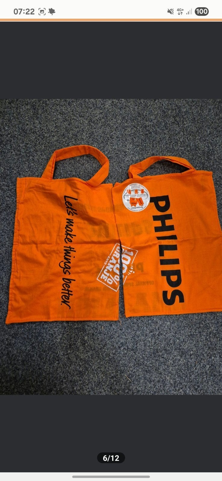 Philips KNVB 100% Oranje tas - collectorsitem, Ophalen of Verzenden, Nieuw