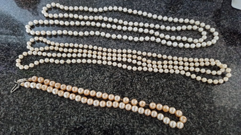 3 x ketting, Ophalen of Verzenden, Zo goed als nieuw, Wit, Zilver