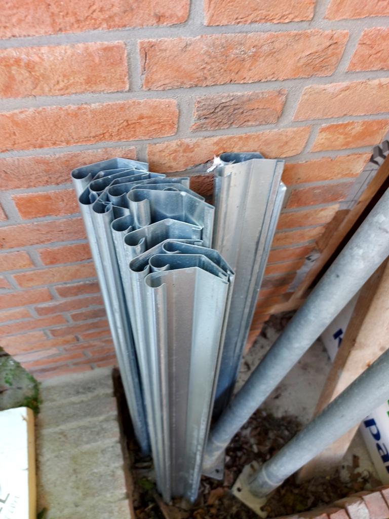7 x zinken afdekkappen,  zie omschrijving, Doe-het-zelf en Verbouw, Metalen, Ophalen, Nieuw, Overige metalen