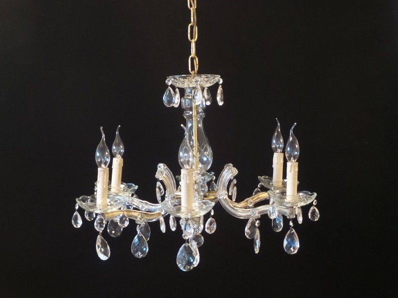 Klassieke maria theresia kroonluchter heeft 6 lichtpunten, Huis en Inrichting, Ophalen, Gebruikt, E14 (klein)