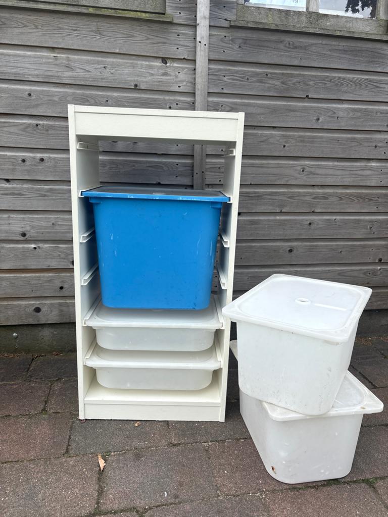 Opbergrek met bakken - Ideaal voor speelgoed of garage, Huis en Inrichting, Kasten | Overige, Gebruikt, Ophalen
