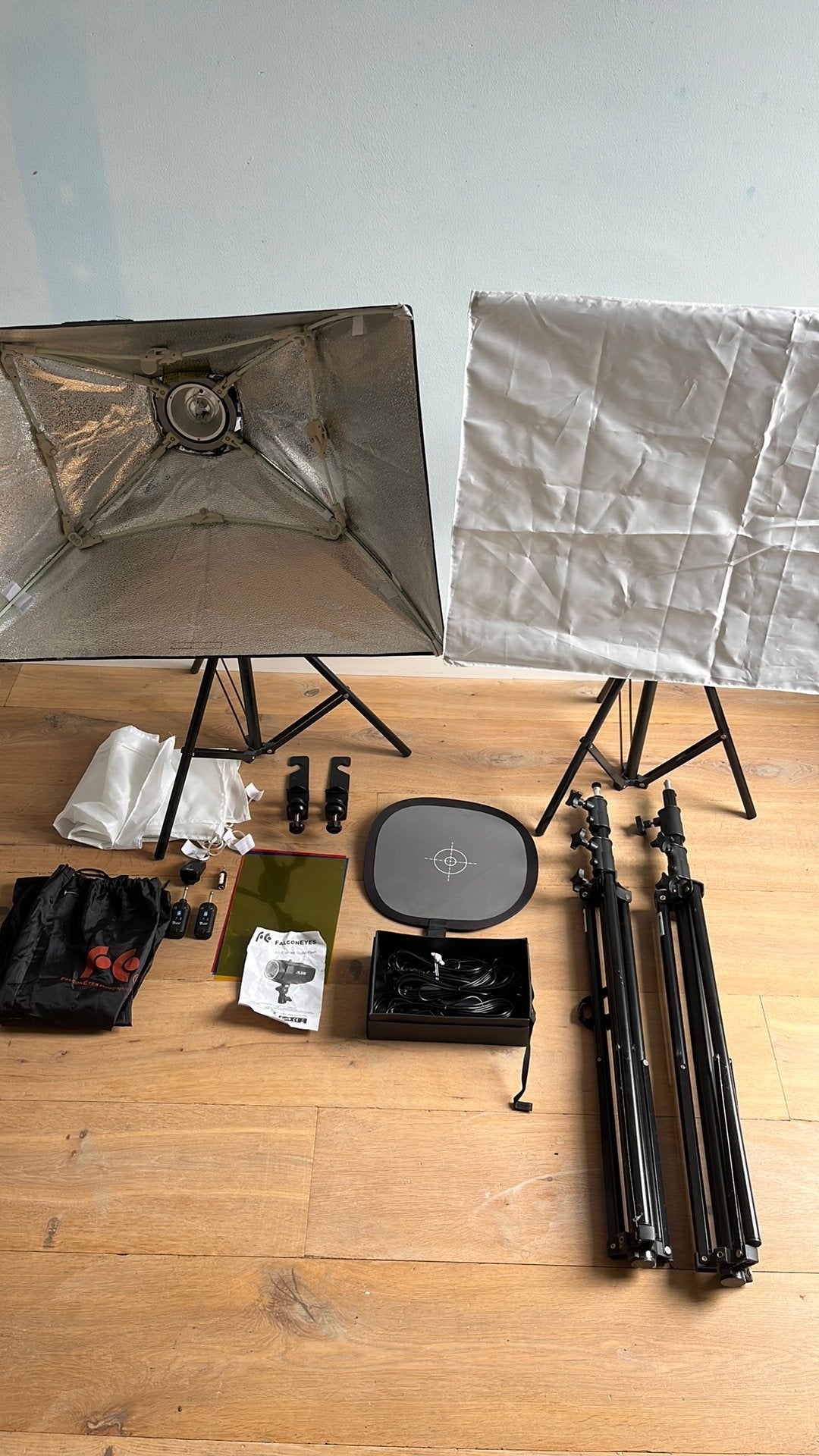 Fotostudio Falconeyes, Ophalen, Zo goed als nieuw, Complete fotostudio