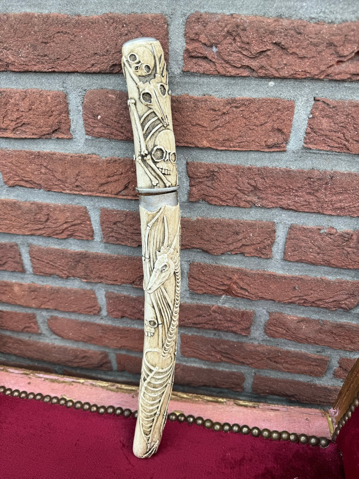 Japanse Tanto met Skeletdecoratie!, Ophalen of Verzenden