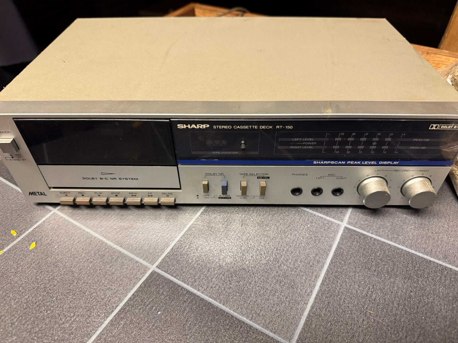 Sharp RT-150H Stereo Cassettedeck - Vintage Audio, Ophalen of Verzenden, Enkel, Overige merken, Tiptoetsen