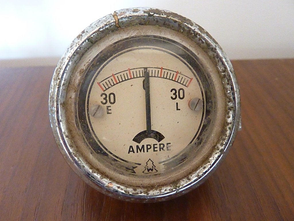 antieke ampere meter klassieke auto Engels, Ophalen of Verzenden, Nieuw