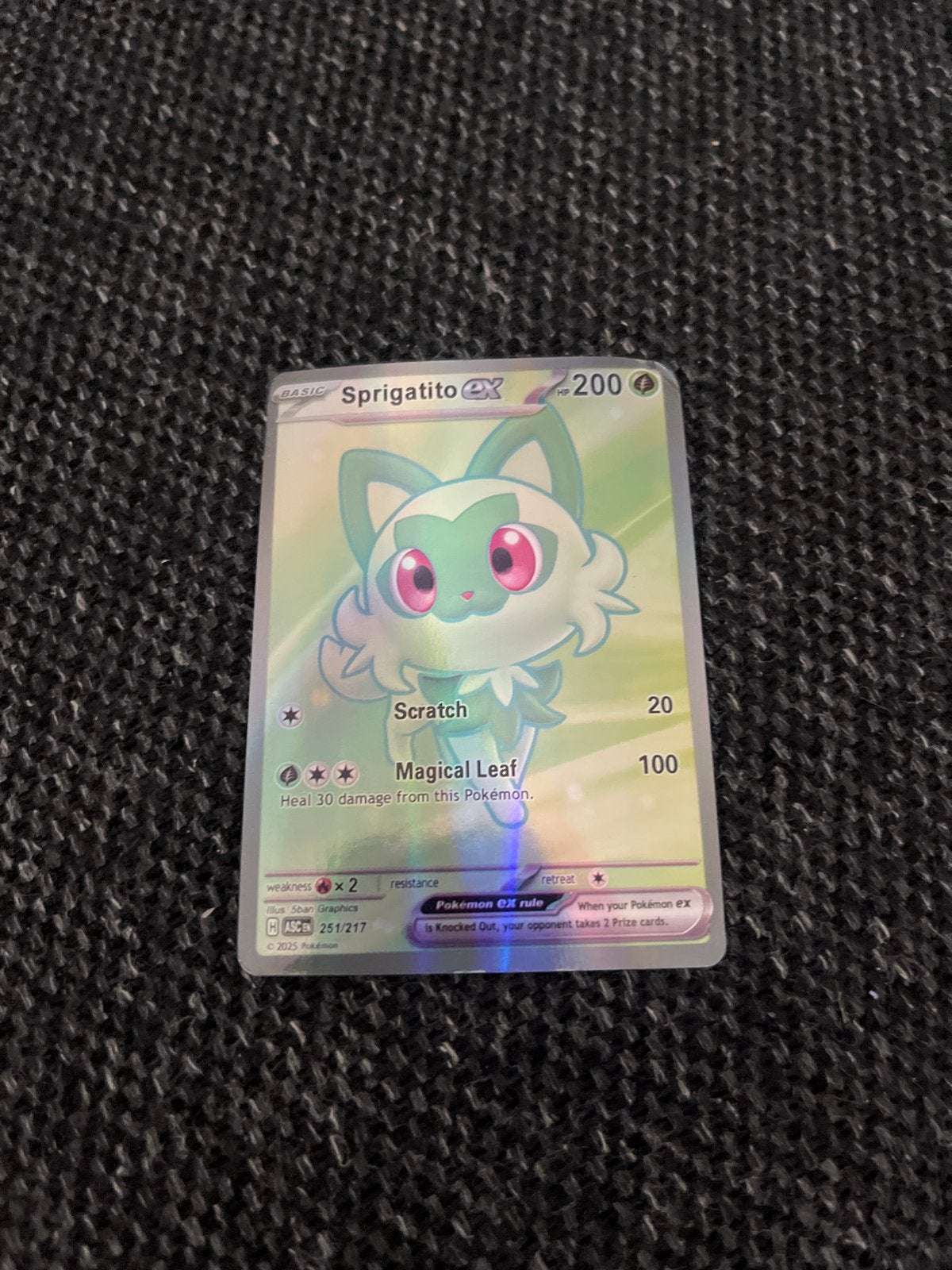 Sprigatito EX Pokémon kaart 251/217 - Scarlet & Violet, Verzenden, Zo goed als nieuw, Losse kaart, Foil