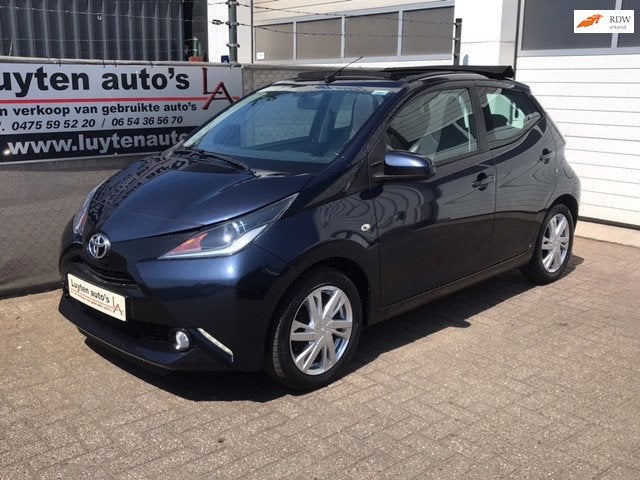 Toyota Aygo 1.0 VVT-i x-wave 5 drs cabrio top ,duurste uitv., Auto's, Toyota, Voorwielaandrijving, Gebruikt, Zwart, 4 stoelen