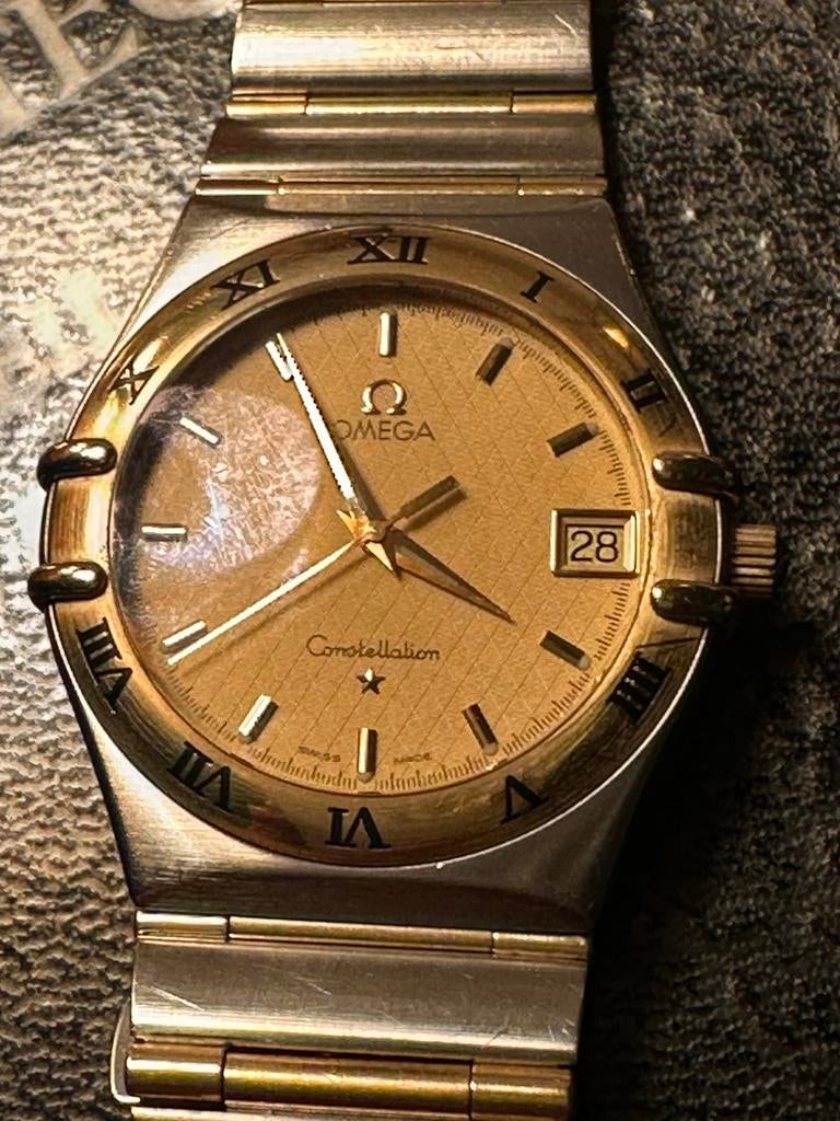 Omega constellation, Staal, Gebruikt, Polshorloge, Ophalen of Verzenden