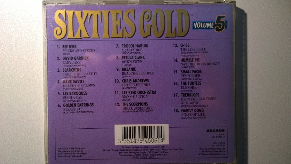 Sixties Gold Volume 5, Cd's en Dvd's, Ophalen of Verzenden, Zo goed als nieuw, Pop, Album