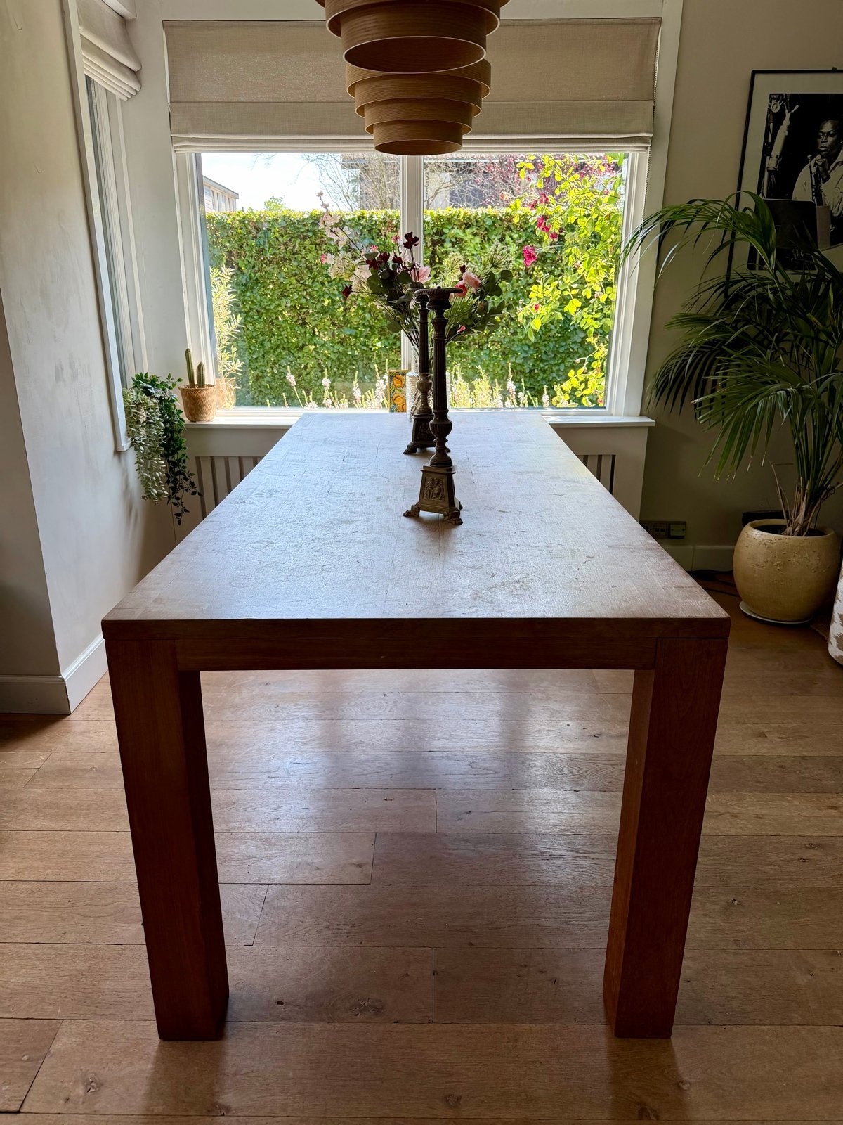 Moderne houten eettafel - perfect voor gezellige diners, Ophalen, Gebruikt, 200 cm of meer, 50 tot 100 cm