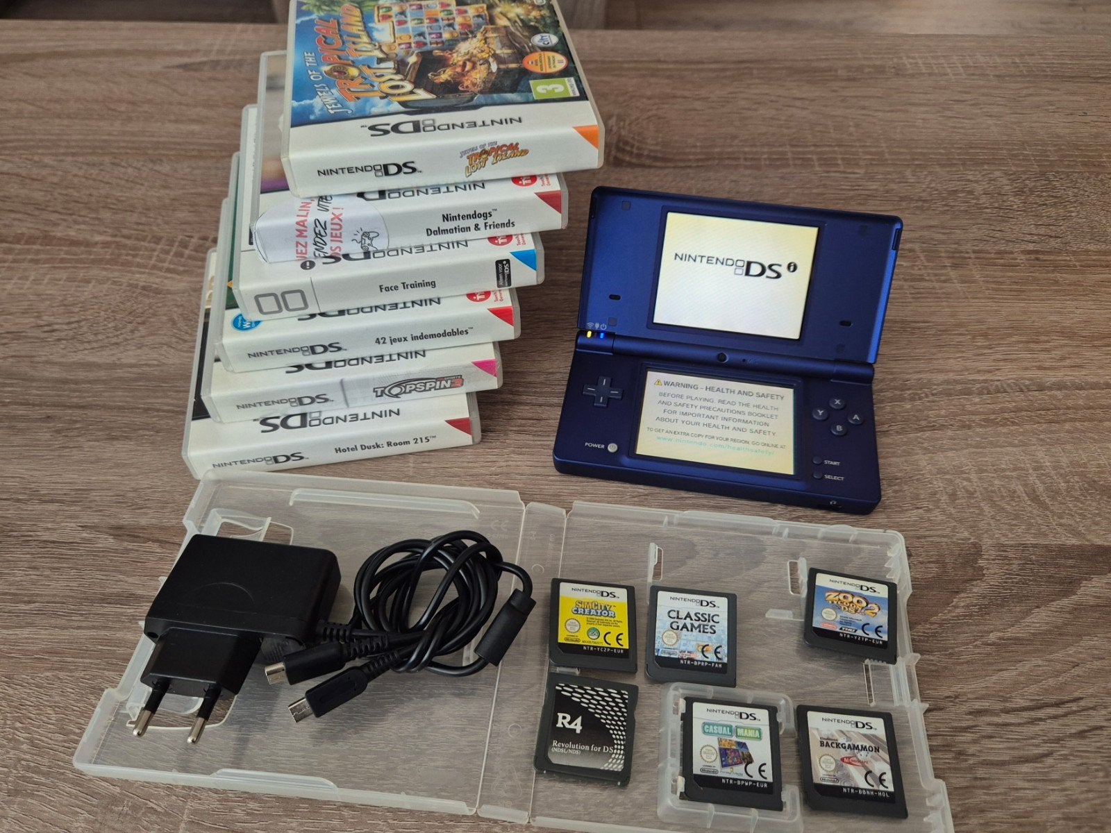 Nintendo DSi + 11 Games, Blauw, Dsi, Ophalen of Verzenden, Gebruikt