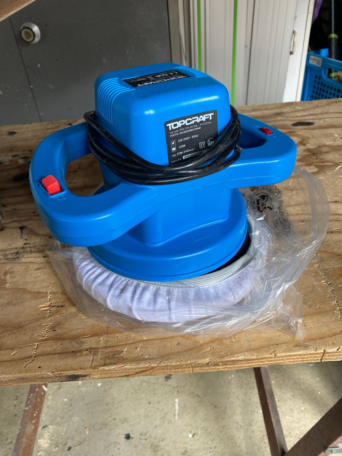 Topcraft Poets- en Boenmachine 120W, Doe-het-zelf en Verbouw, Ophalen, Zo goed als nieuw, Minder dan 600 watt, Overige typen