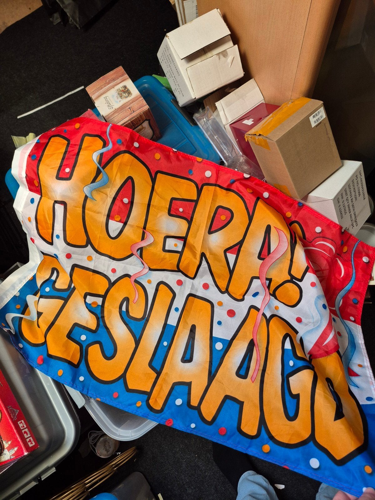 Hoera geslaagd vlag, Ophalen of Verzenden