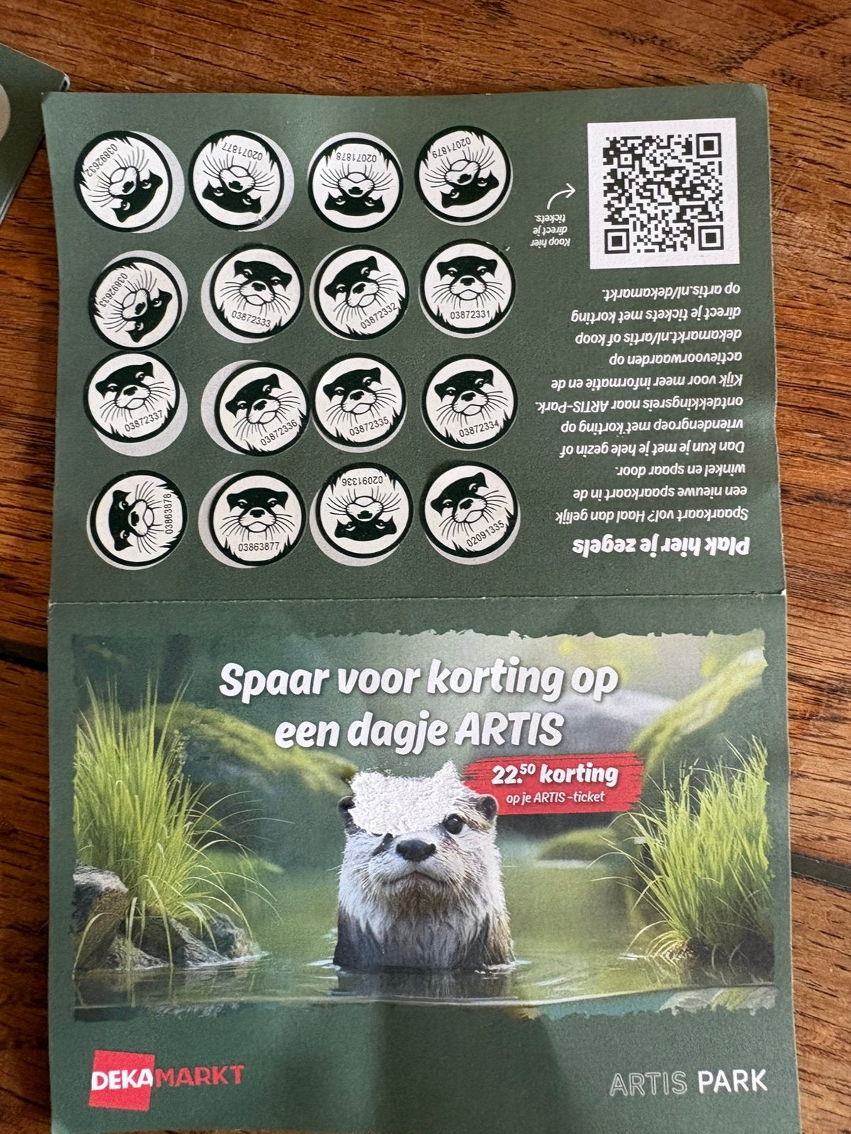 Dekamarkt ARTIS kortingkaart, Ophalen, Zegels, Bonnen of Punten
