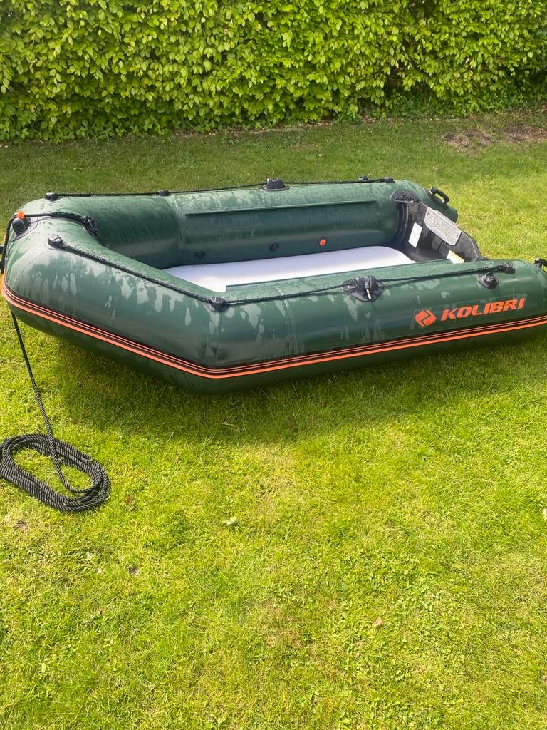 Groene Kolibri 260 rubberboot airdeck, Ophalen, Zo goed als nieuw, Overige typen, Motorboot