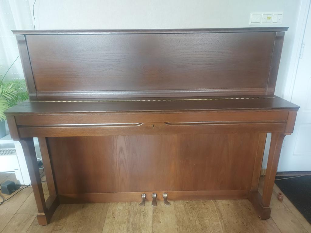 Piano Schimmel 117 original donker eiken, Muziek en Instrumenten, Piano's, Ophalen, Gebruikt, Bruin