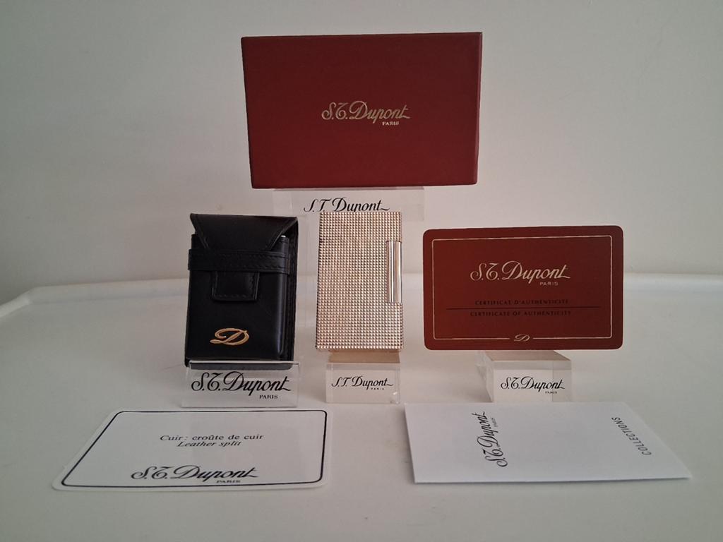 Dupont Aansteker L2 Diamant model  Dupont PING Geluid.ZGAN., Ophalen of Verzenden, Zo goed als nieuw, Aansteker