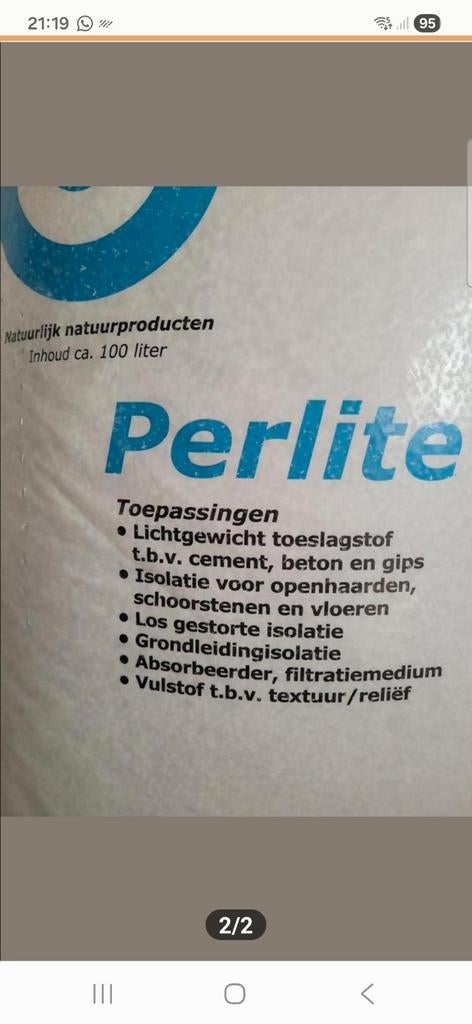 Perlite isolatiekorrel, Ophalen of Verzenden, Nieuw, Overige typen