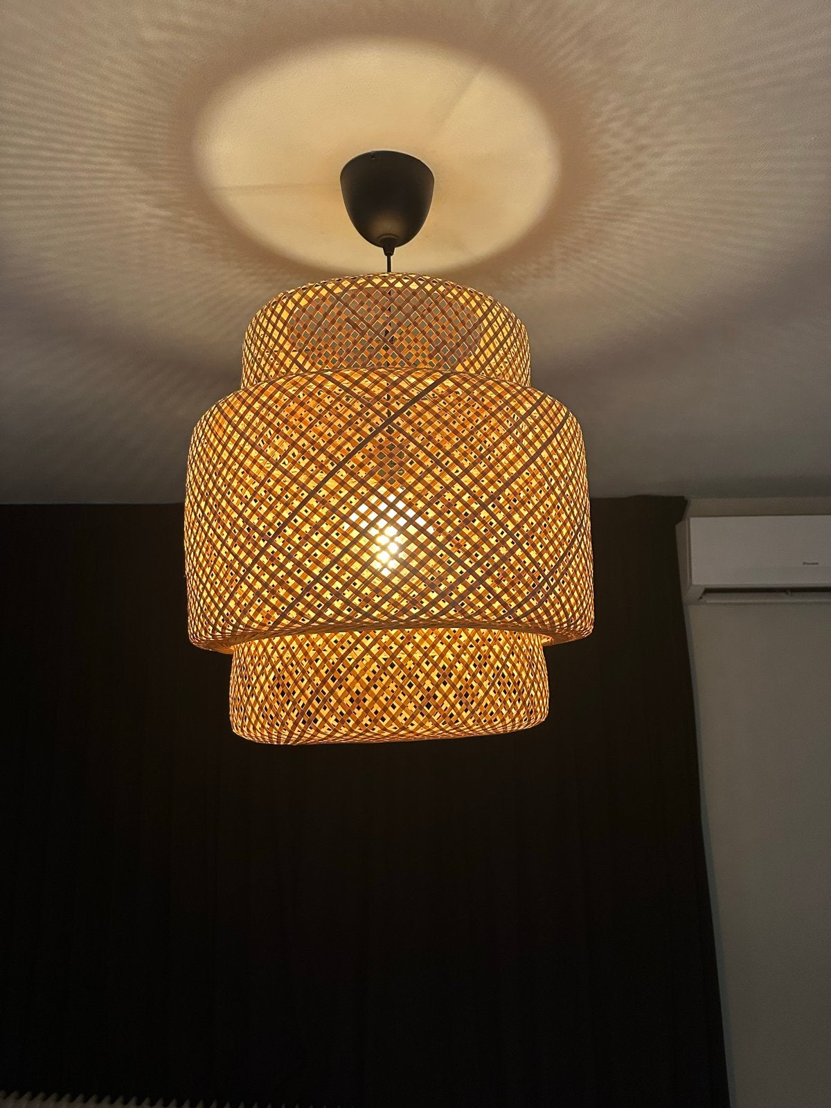 IKEA Sinnerlig Hanglamp - Stijlvolle Verlichting, Ophalen, Zo goed als nieuw, Natuurlijk materiaal, E27 (groot)