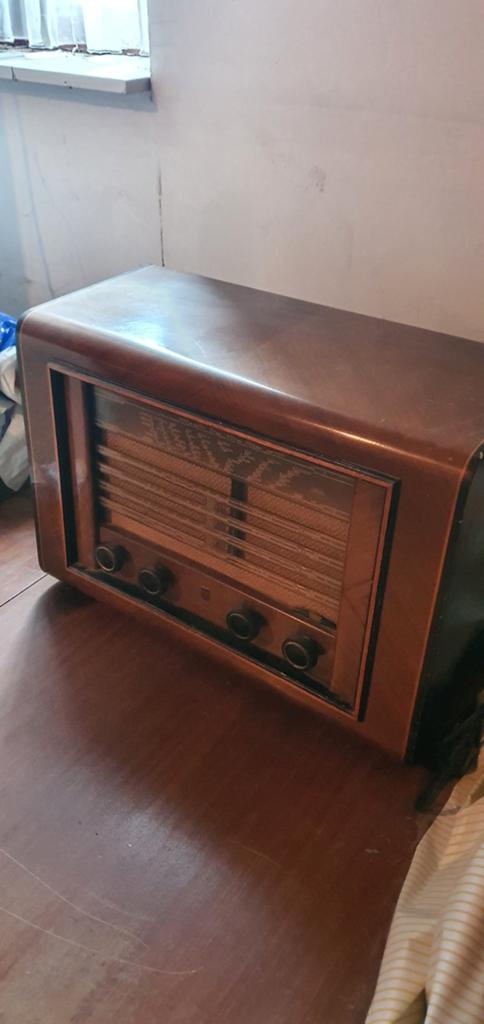 Vintage Houten Radio - Klassieke Buizenradio, Audio, Tv en Foto, Radio's, Ophalen, Gebruikt, Radio