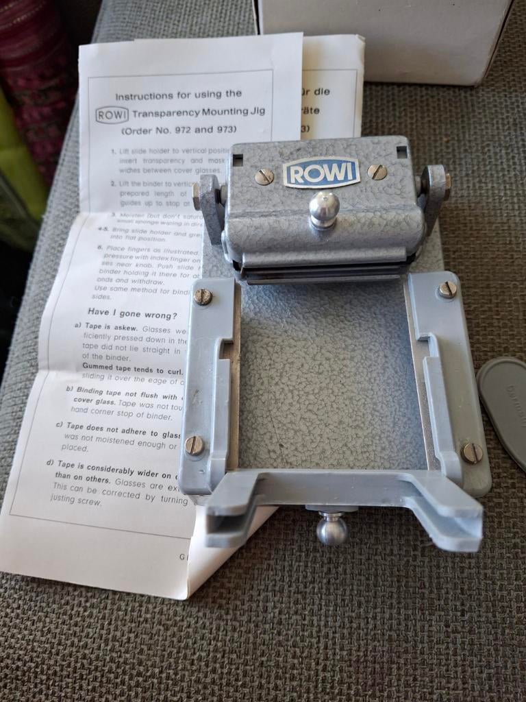 ROWI Transparency Mounting Jig - Dia inraamapparaat, Ophalen of Verzenden, Zo goed als nieuw, Doka-onderdelen