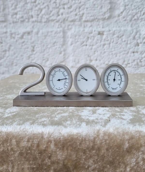 Millennium weerstation 2000 – klok, hygrometer & thermometer, Ophalen of Verzenden