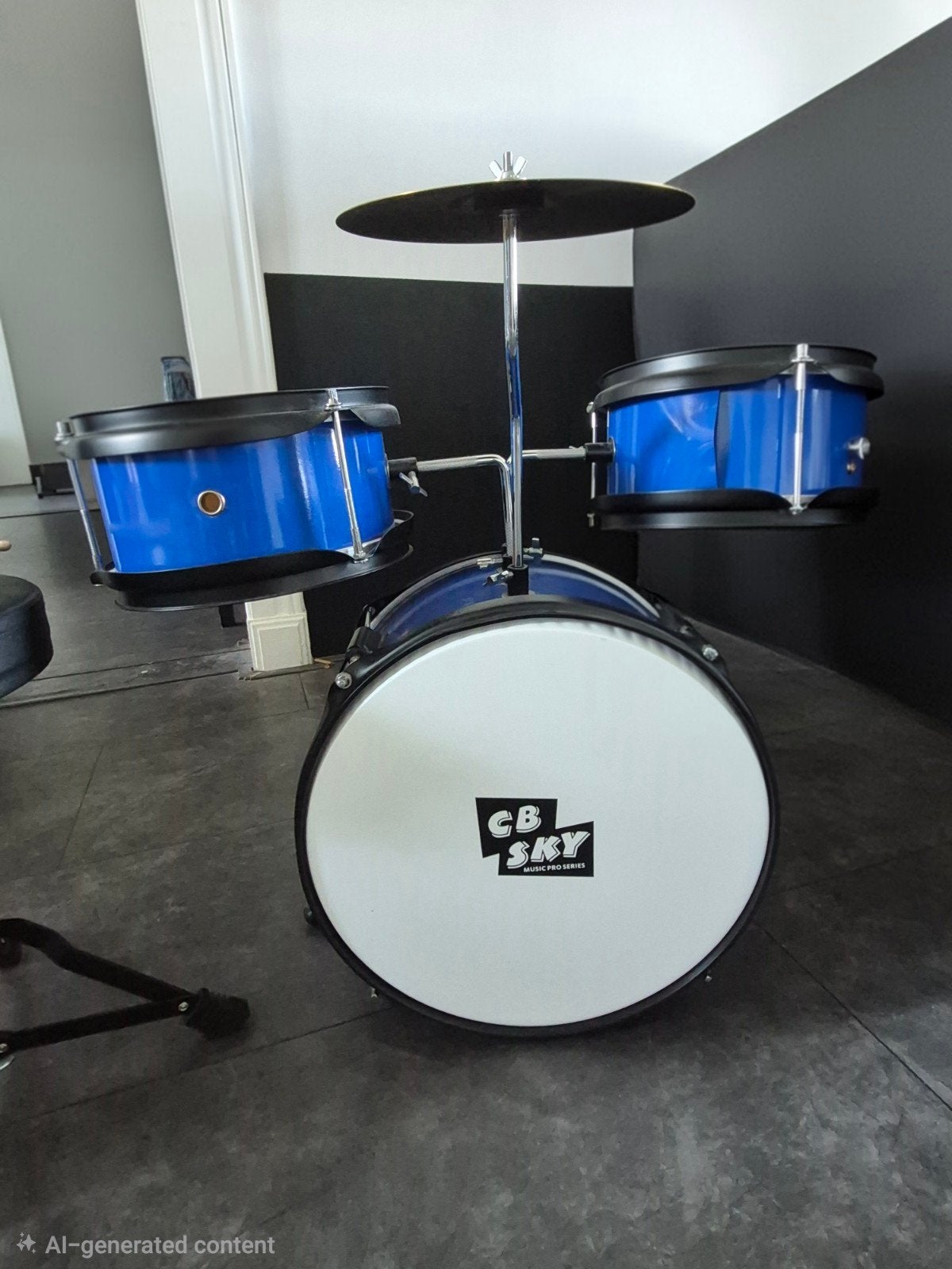 Kinder drumstel - CB Sky - Compleet met kruk en stokken, Muziek en Instrumenten, Drumstellen en Slagwerk, Ophalen of Verzenden