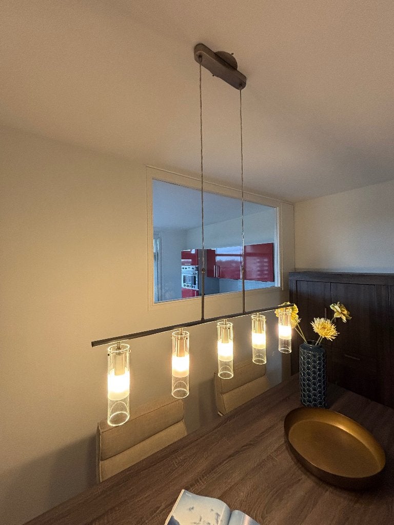 Hip set (hang)lampen / Merk Steinhauer, Huis en Inrichting, Lampen | Hanglampen, Zo goed als nieuw, Glas, E14 (klein), Ophalen