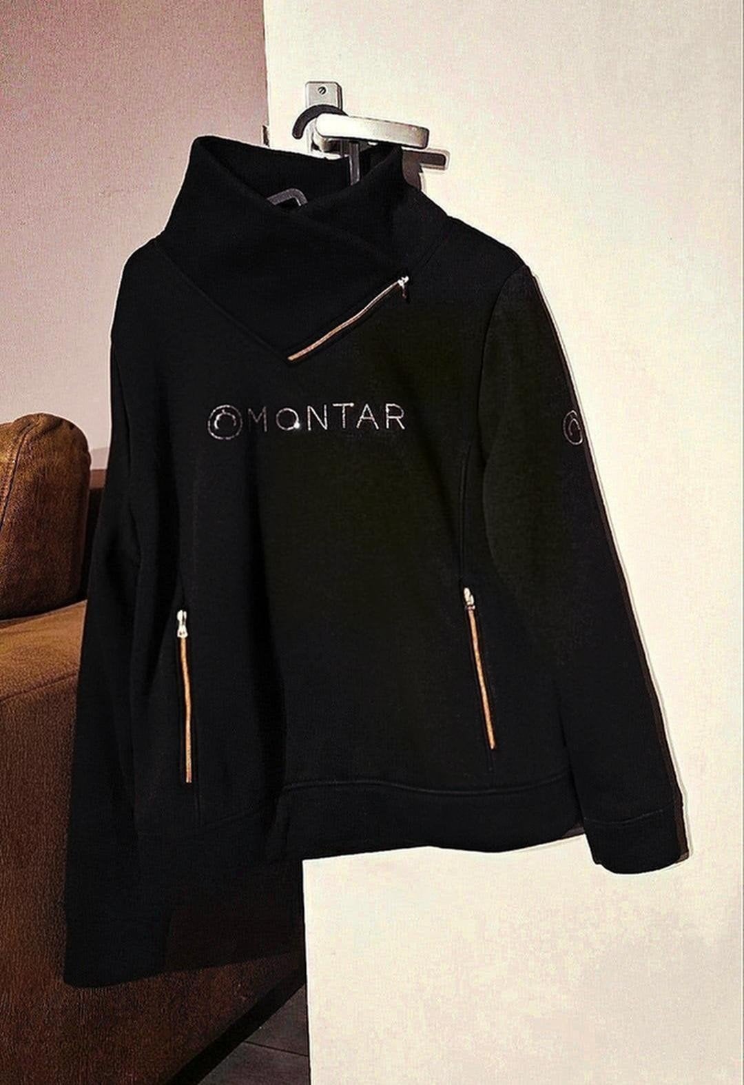 NIEUWE Zwarte met Rose Gold Montar paardrij fleece trui, L, Sierdetails, L, Nieuw, Ophalen of Verzenden