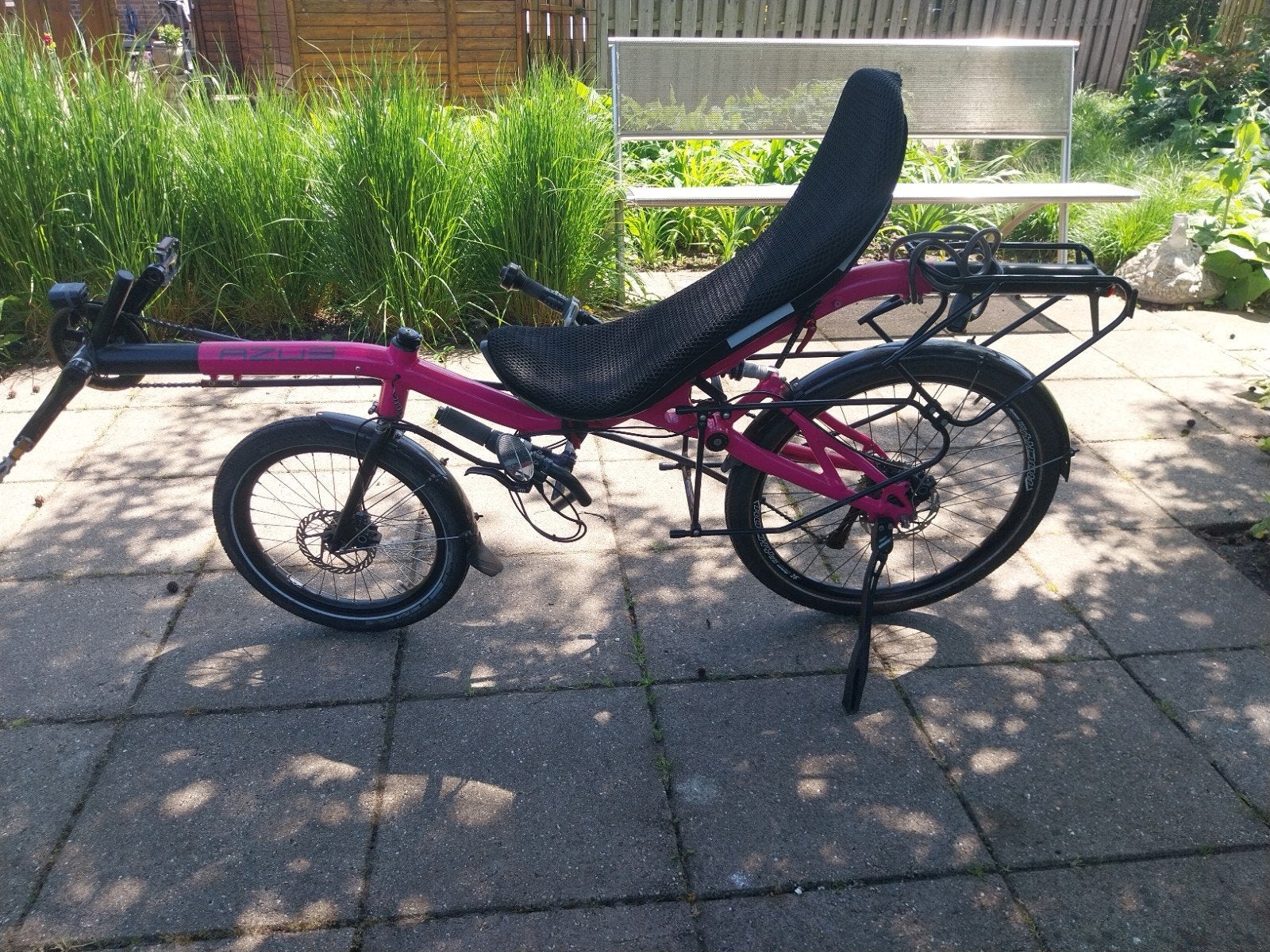Azub Six Custom Onderstuur Ligfiets, Fietsen en Brommers, Onderstuur, Zo goed als nieuw, Schijfrem, Ophalen