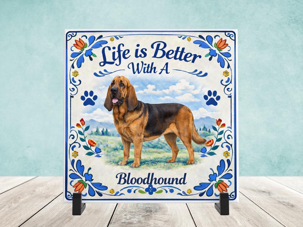 Life is Better With a Bloodhound - Bloedhond Tegel, Ophalen of Verzenden, Nieuw