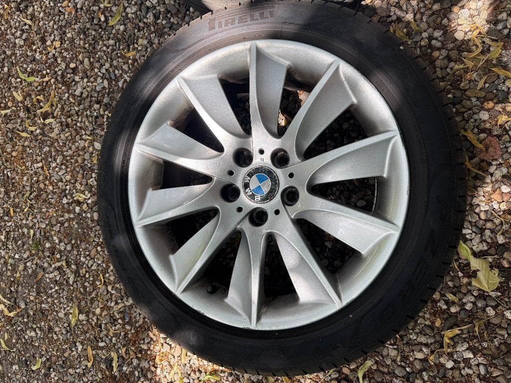 Originele BMW 18 inch velgen E60 E61 8J/9J staggered, Ophalen, 18 inch, Banden en Velgen, Personenwagen