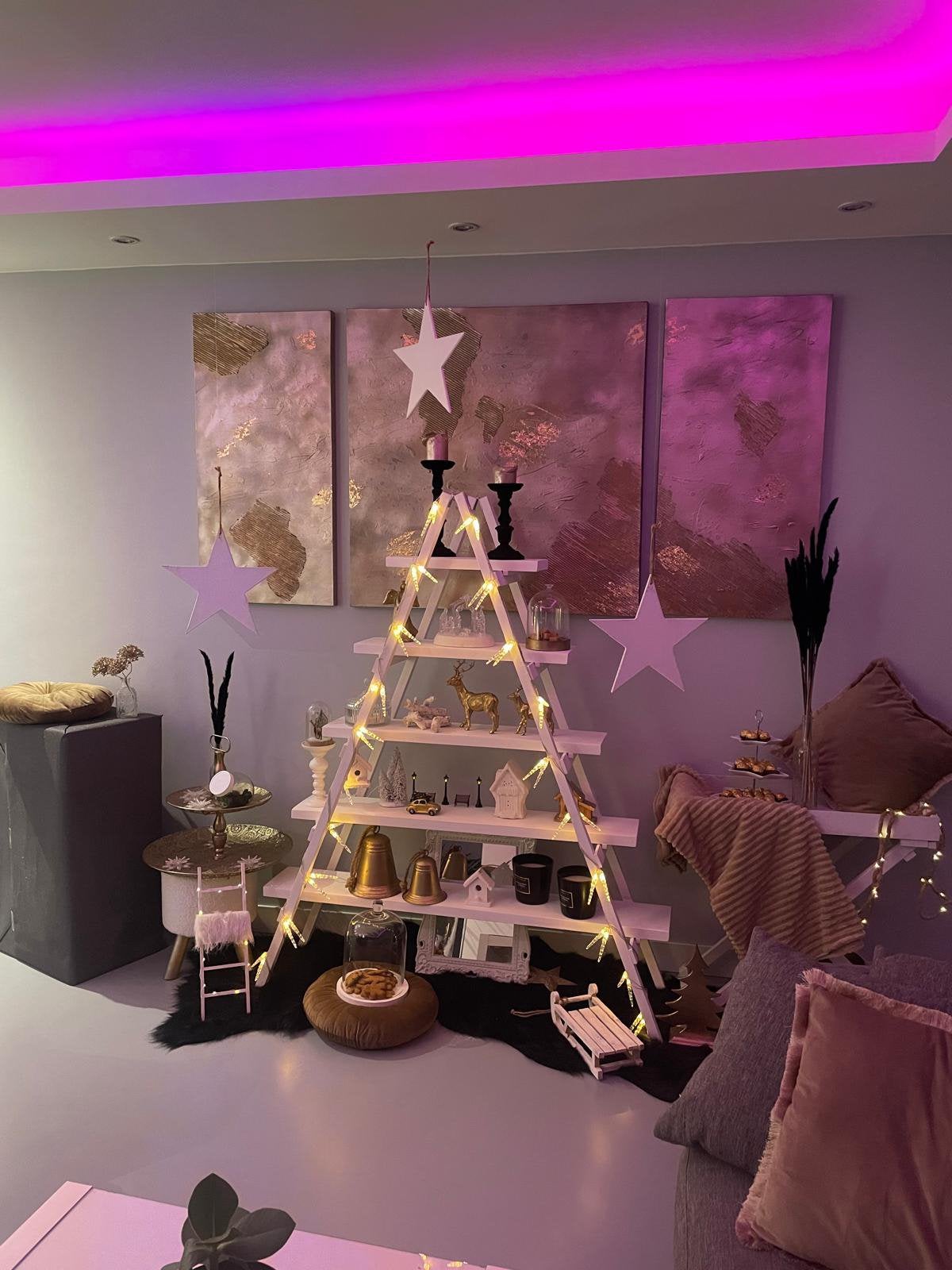 Houten kerstboom rek, zonder accessoires., Ophalen, Zo goed als nieuw