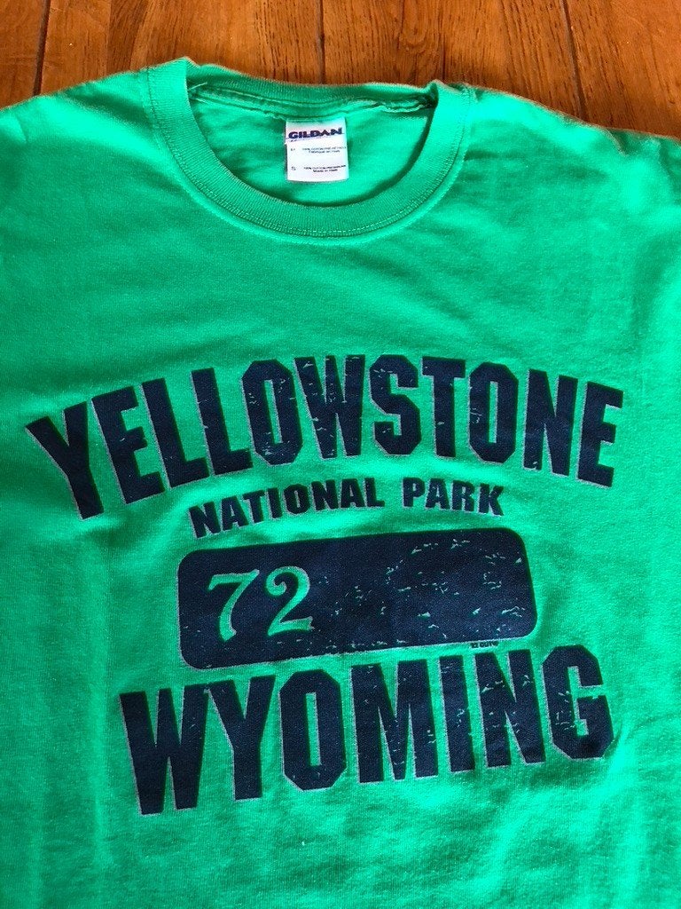 Groen Yellowstone t-shirt, maat M, Kleding | Dames, Maat 38/40 (M), Verzenden, Zo goed als nieuw, Korte mouw