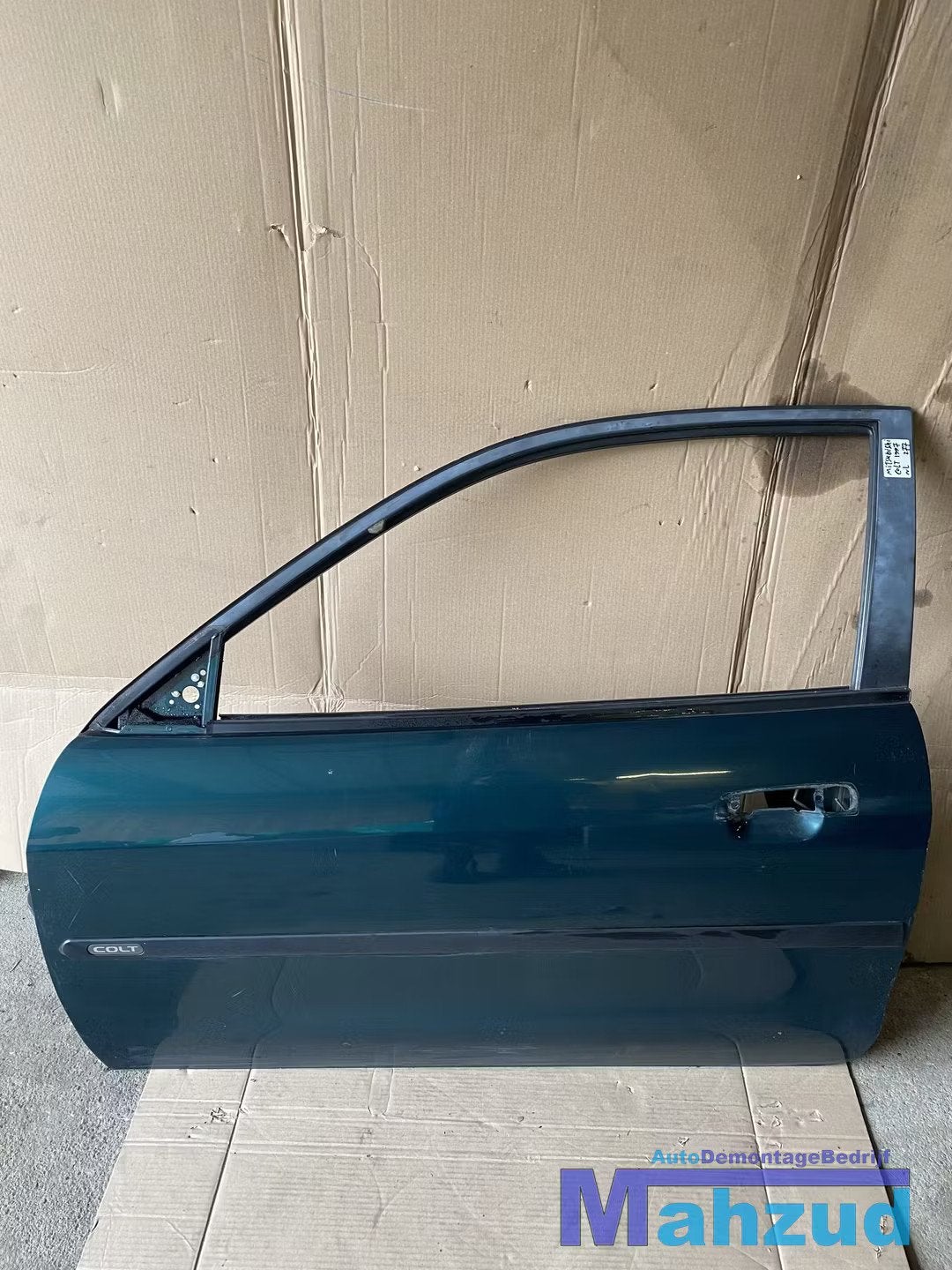 MITSUBISHI COLT 5 V Groen links linker deur portier, Info@mitsubishi-motors.com, Gebruikt, Deur, Mitsubishi Motors Corporation