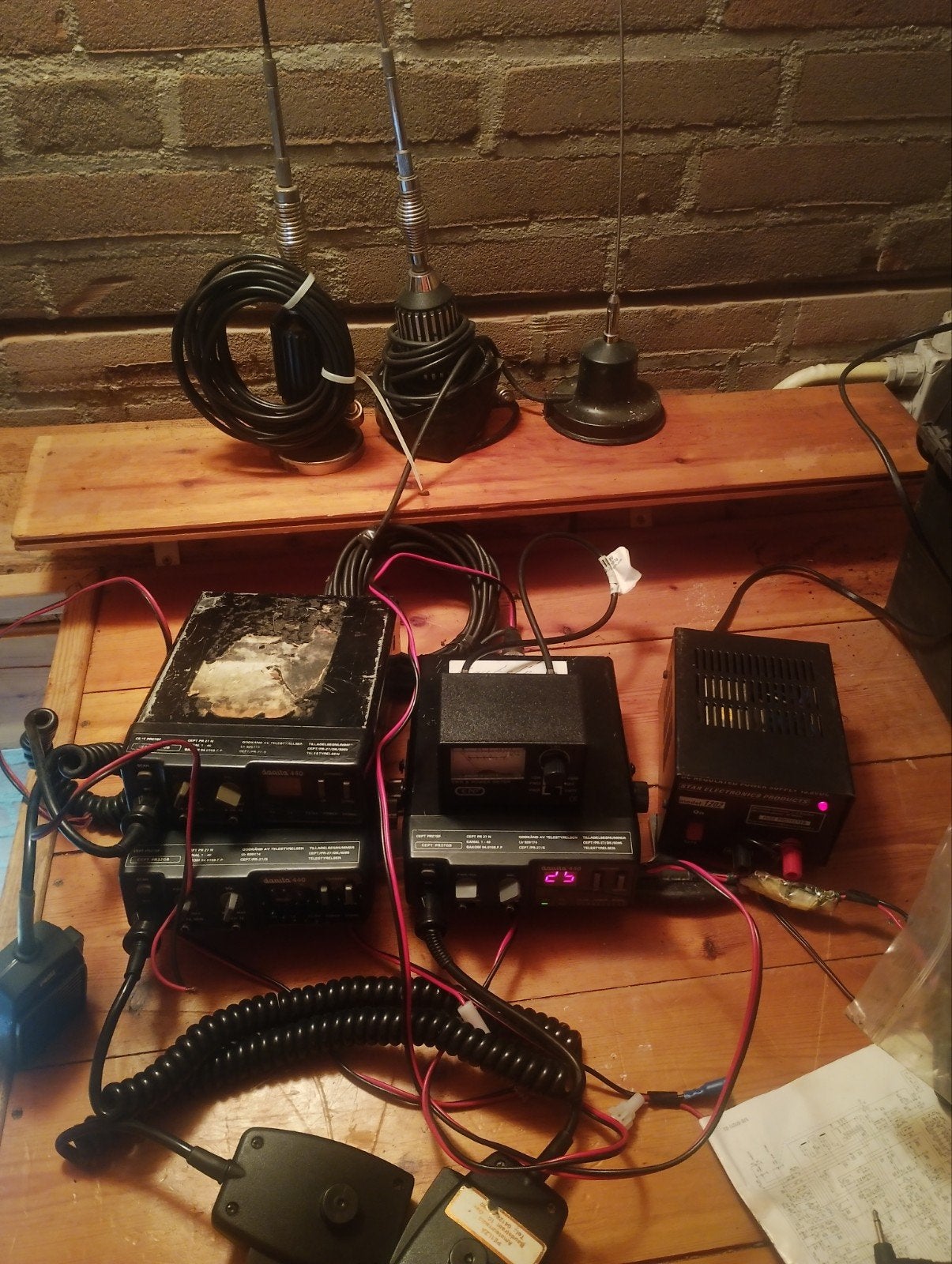 Danita 440 CB Radio Set met Voeding en Accessoires, Telecommunicatie, Ophalen, Gebruikt, Toebehoren