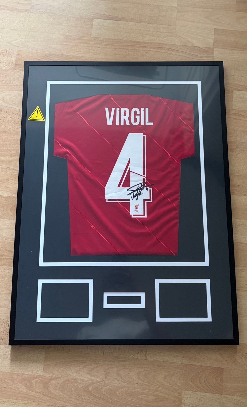 Viril van dijk shit met handtekeningen met coa, Ophalen of Verzenden, Zo goed als nieuw, Hout, Minder dan 50 cm