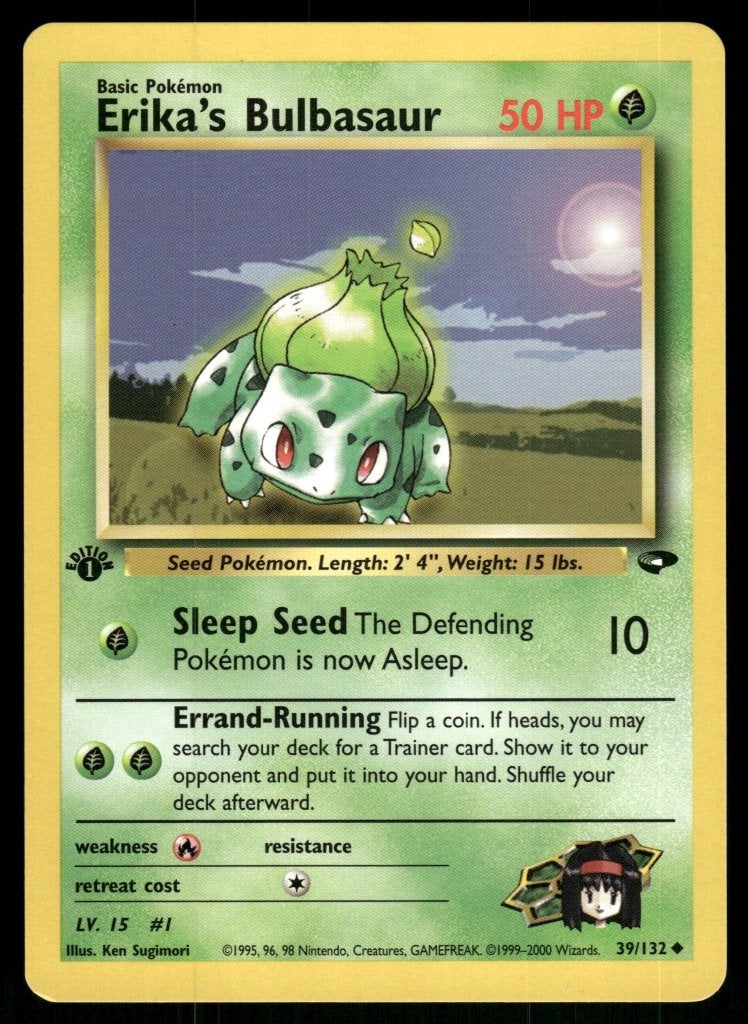Erika's Bulbasaur 39/132 - Gym Challenge (1st editon), Verzenden, Gebruikt