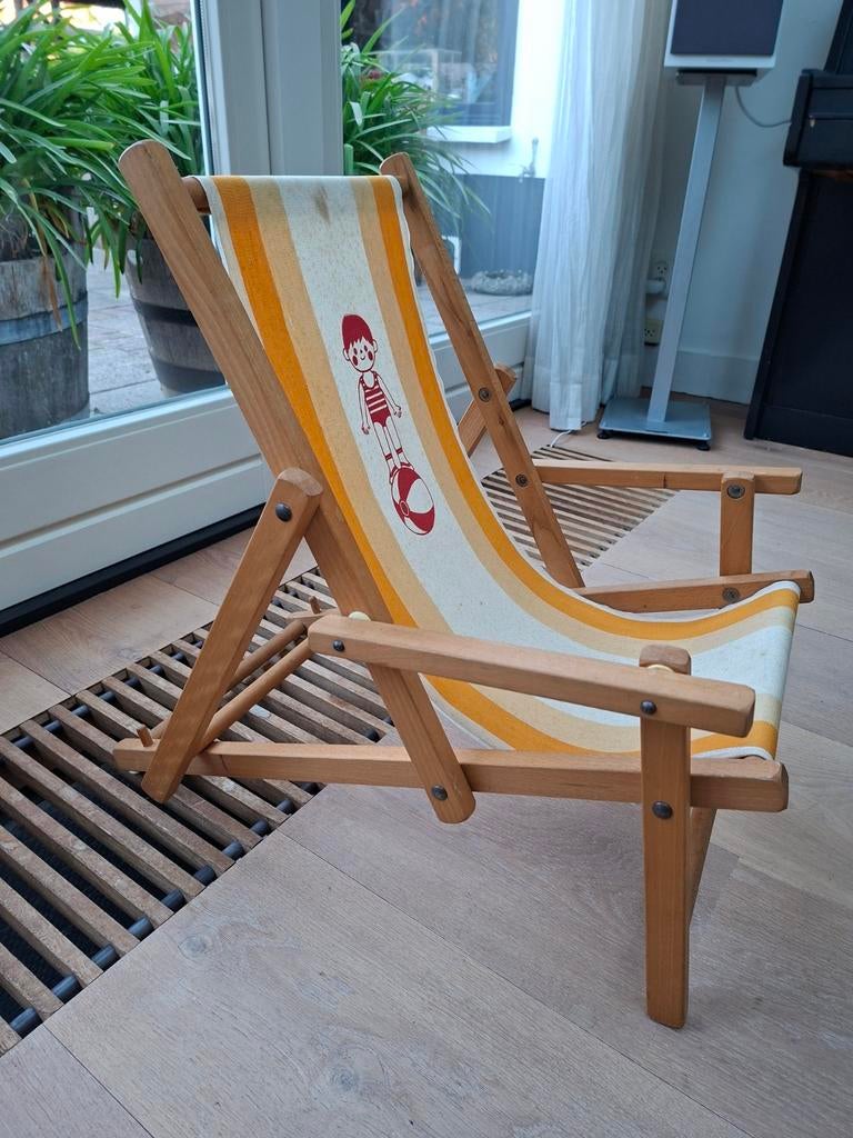 Leuke kinder strandstoel met vrolijke print, Ophalen of Verzenden, Gebruikt