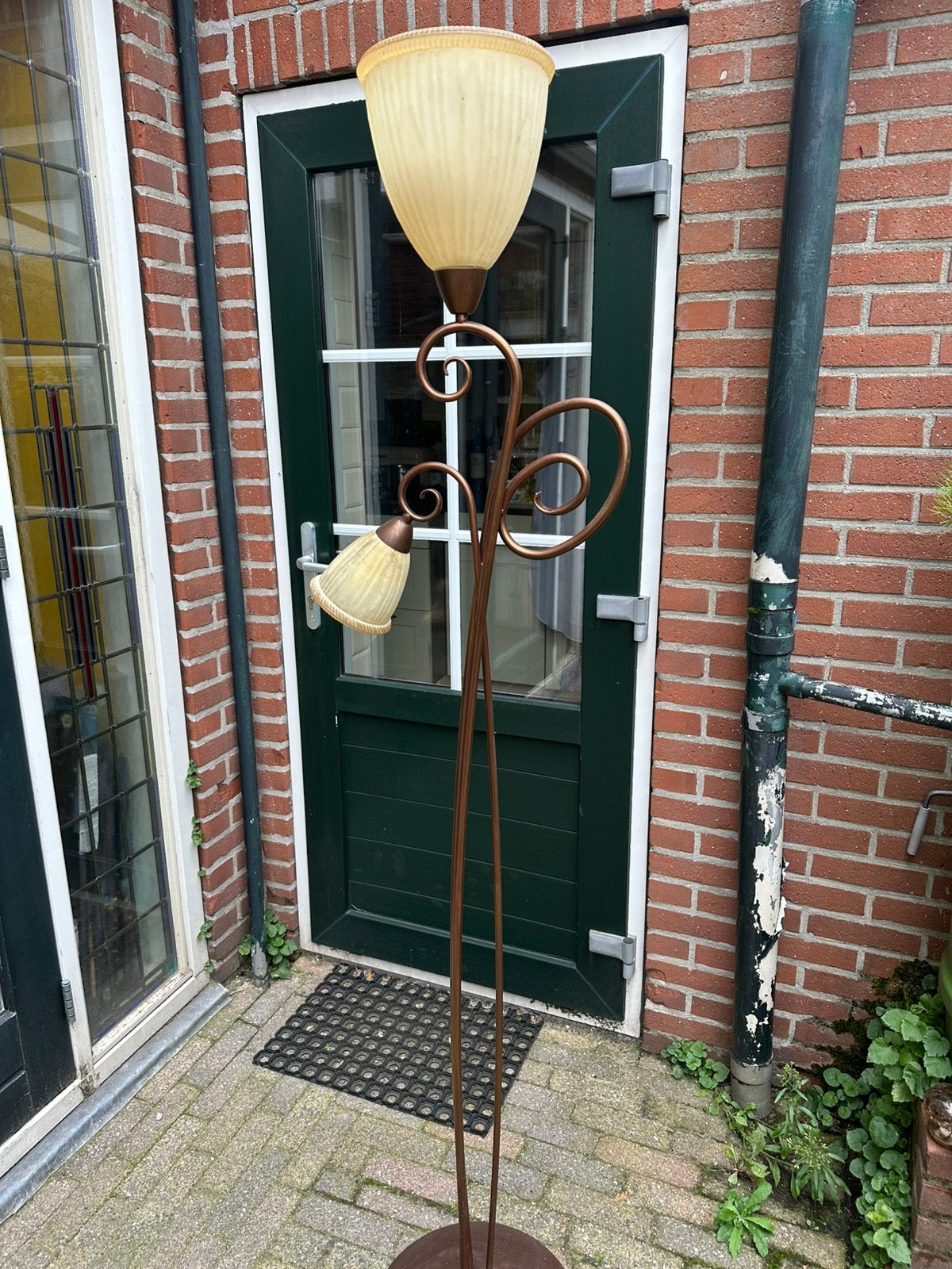 Antieke staande lamp, Ophalen