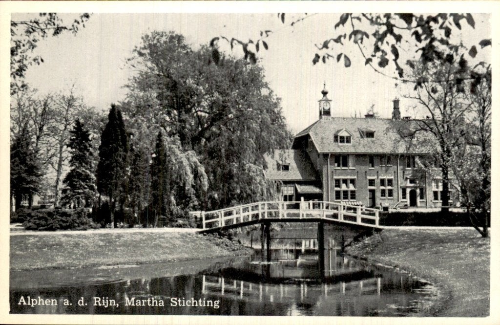 Alphen a. d. Rijn - Martha Stichting - gebouw, Ophalen of Verzenden, 1940 tot 1960, Ongelopen, Zuid-Holland