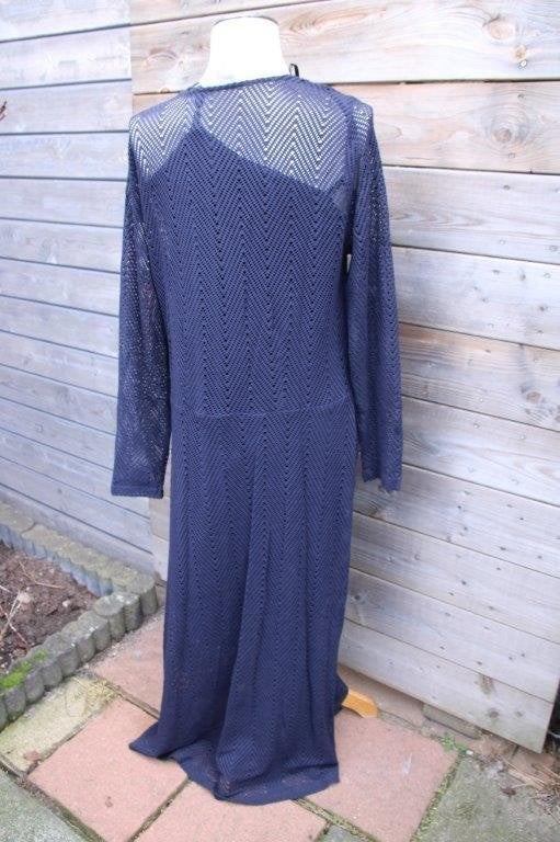 Jurk donkerblauw mt 44 Ulla Popken Maxi Vaste prijs, Blauw, Maat 42/44 (L), Ulla Popken, Ophalen of Verzenden