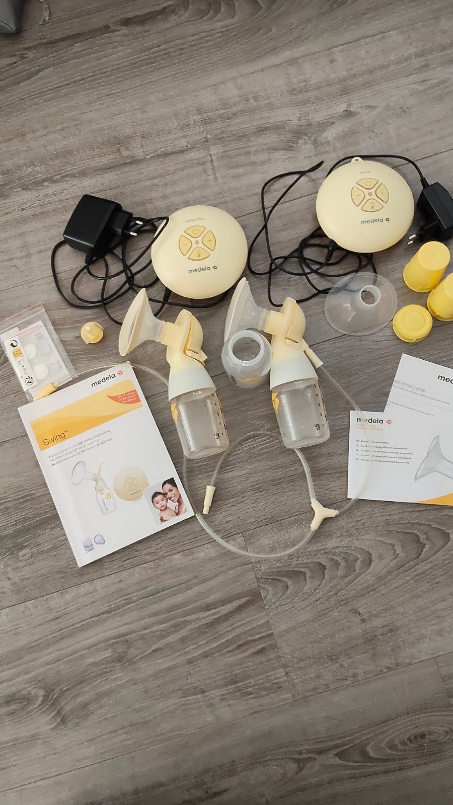 Medela Swing & Swing Maxi Borstkolf Set, Gebruikt, Medela, Draagbaar, Borstkolf