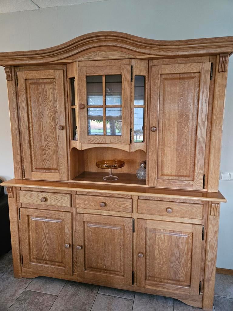 Wandkast, blank eiken, Ophalen, Gebruikt, 25 tot 50 cm, 200 cm of meer